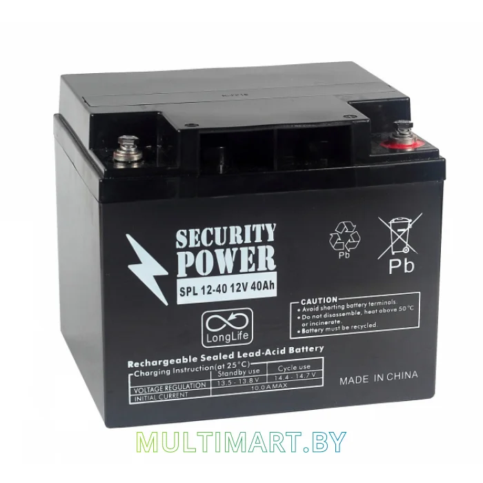 Аккумулятор для ИБП Security Power SPL 12-40 (12В/40 А·ч)